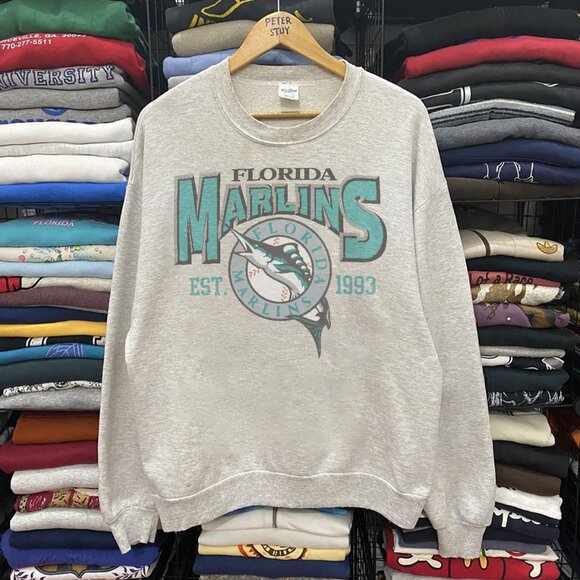 90s Florida Marlins Baseball Sweatshirt Retro MLB Miami Marlins Shirt tee - Picture 1 of 2